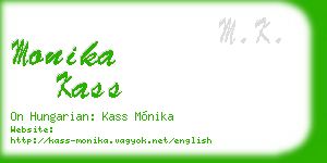 monika kass business card